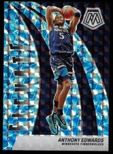 Anthony Edwards 2023-24 Panini Mosaic Elevate Reactive Blue Mosaic Prizm /99 #19