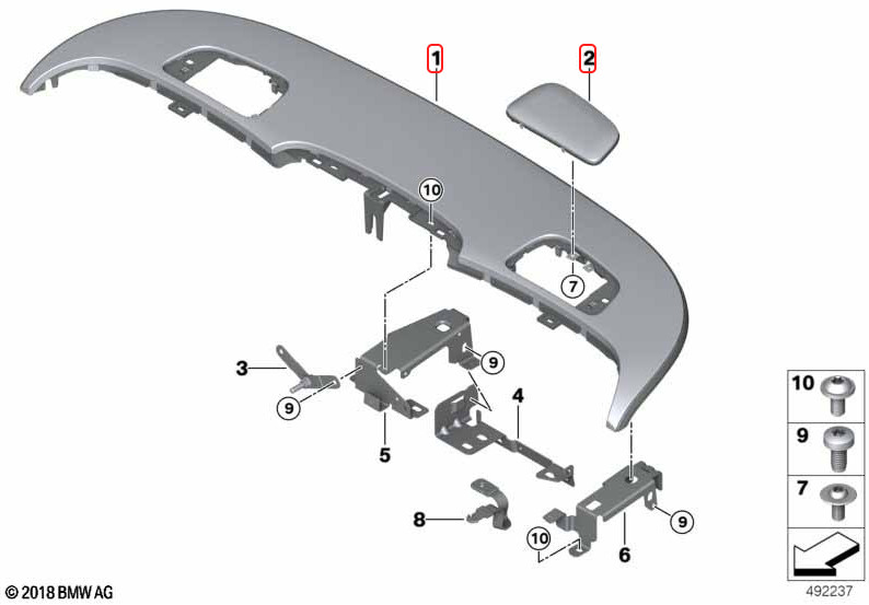 2017-2023 Rolls Royce Dawn RR6 Rear Emerging Rollover Protection Cover Trim OEM