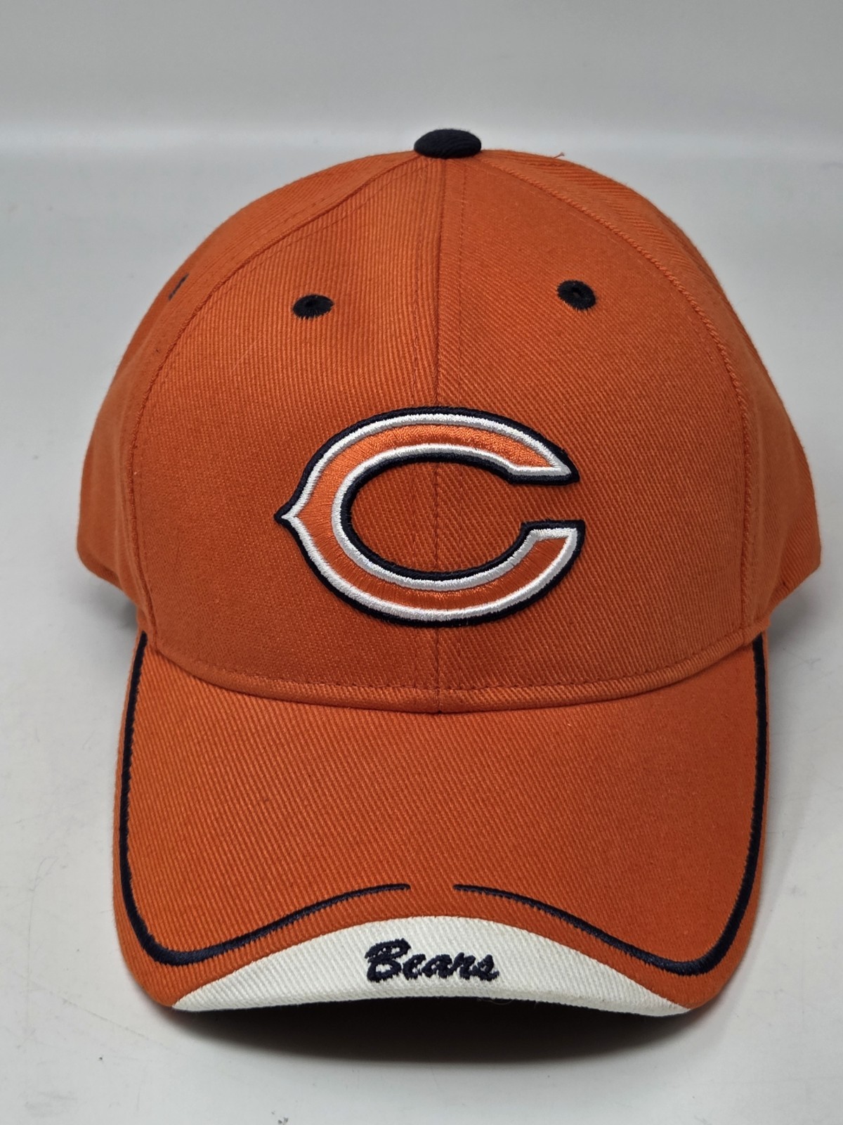 NWT Vintage NFL Chicago Bears Reebok Adult Strapback Cap Hat Orange C Logo