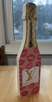 Home Decor Designer 3D Wood Louis Vuitton Champagne Bottle