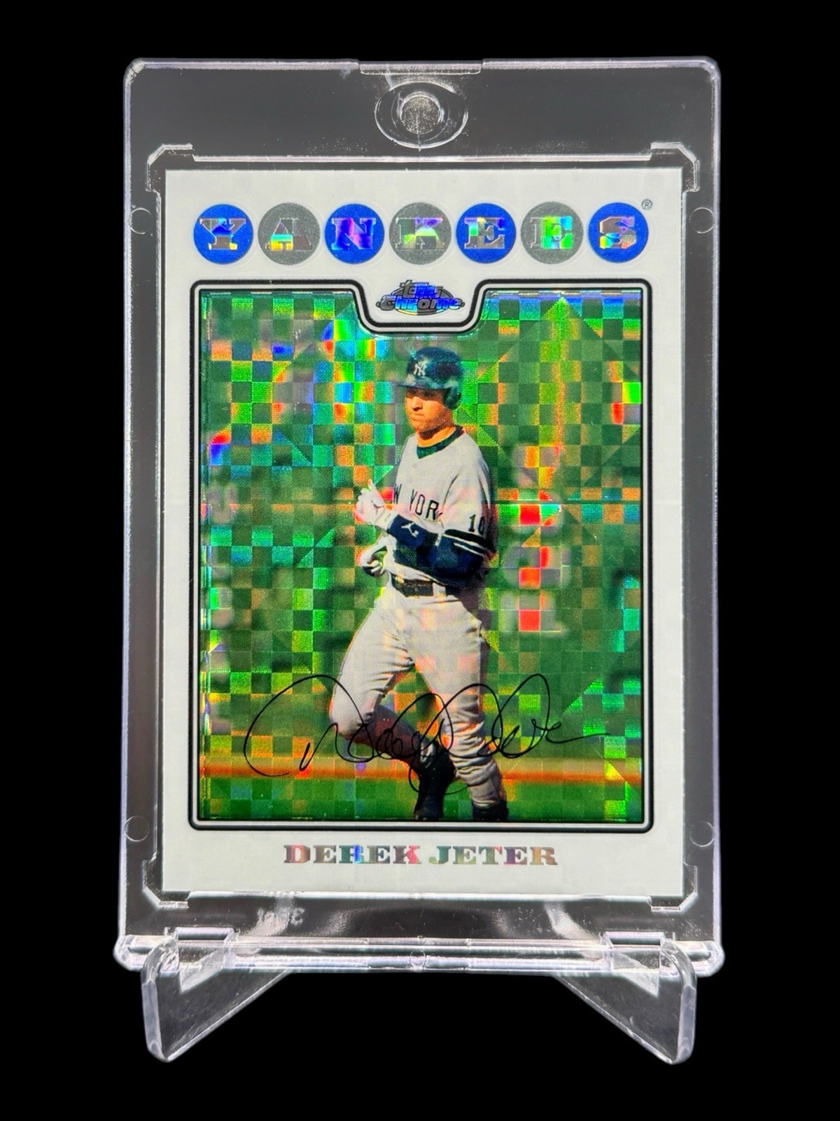 2008 Topps Chrome DEREK JETER XFRACTOR REFRACTOR #121 NY YANKEES SSP🔥RARE🔥