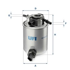 Kraftstofffilter UFI 24.020.01 Filtereinsatz für INFINITI Q70 FX QX50 QX70 Y51 1