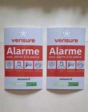Lot de 2 autocollants Verisure – Format 10×15 cm – Finition brillante Neufs 