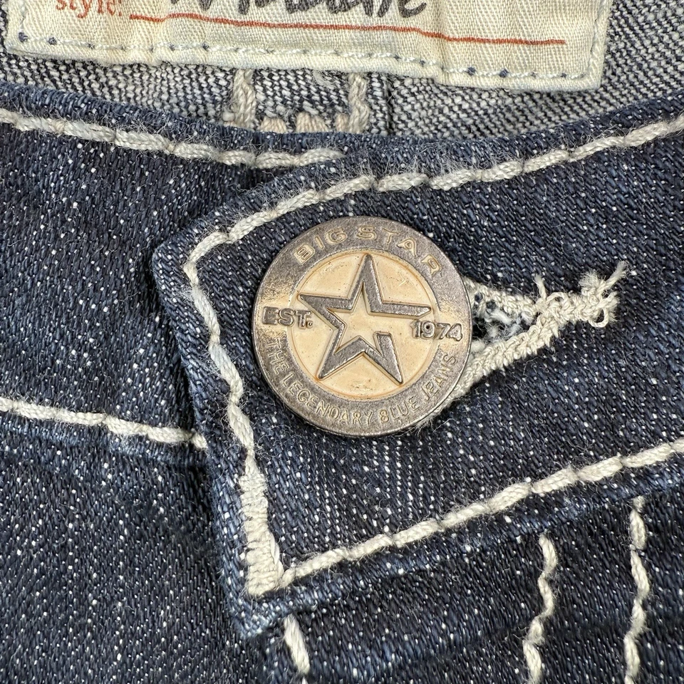 Big Star Shorts Womens 30 Dark Wash Maddie Bermuda Mid Rise Western Jorts Denim - Image 4 of 4