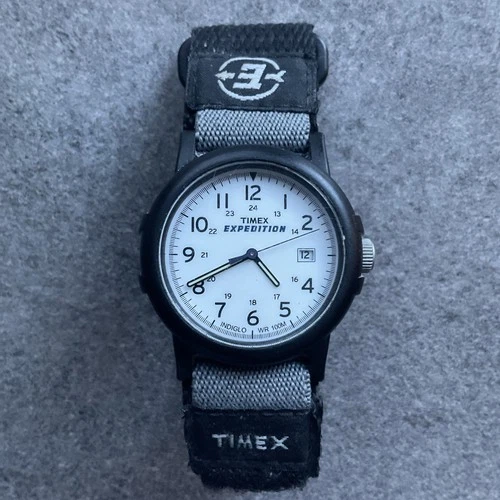 Timex Expedition T49713 Camper Mens Watch 38mm Black Case Fabric Quick Strap A19