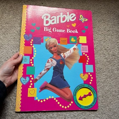 Vintage 1990s Barbie Big Game Book - 4 Games Inside - Golden Books