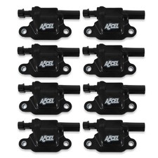 Accel Supercoil Black Square Ignition Coil Kit For 14-20 Gm Gen V Lt Engine 8-pc