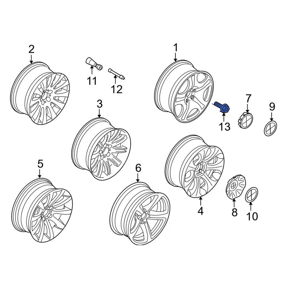 For BMW Z4 2003-2016 BMW 36136781150 Wheel Lug Bolt - Image 3 of 4