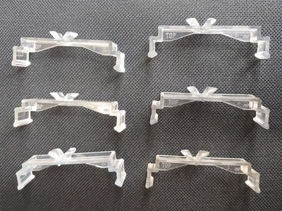 Levolor High Profile Twist-Style Valance Clip for Wood Blinds 2in - Clear 6pcs