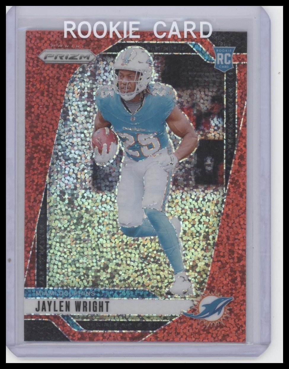 2024 Panini Prizm #348 Jaylen Wright Red Sparkle