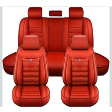 Leather Seat Covers Set For 2013-2026 Toyota Tacoma 5 Seats Front Rear Protector