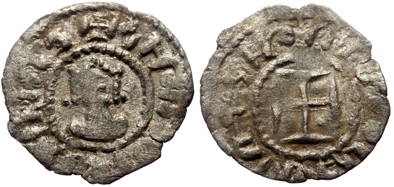 Medieval Armenian Silver Obol - Cilician Armenia 1289-1303 AD - Hetoum II