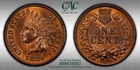 CACG MS-64 RB 1884 Indian Head Cent, Cartwheeling, Predominately Red Beauty!