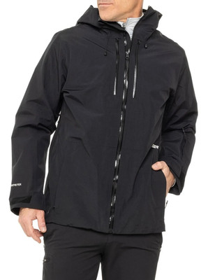 SPYDER Mens GORE TEX NEW $500 Hooded Shell Jacket Size XL Black Waterproof Ski