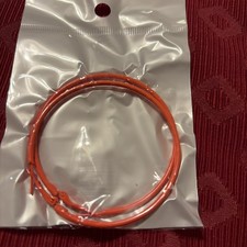 MEDIUM HOOP EARRINGS 2.5INCH SIMPLE THIN HOOP EARRINGS- Orange NIP
