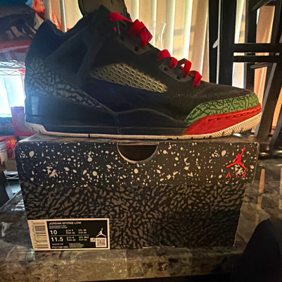Jordan Spizike Low ''Halloween'' FQ1759-008 Leather Lace-Up Low Top Sneaker