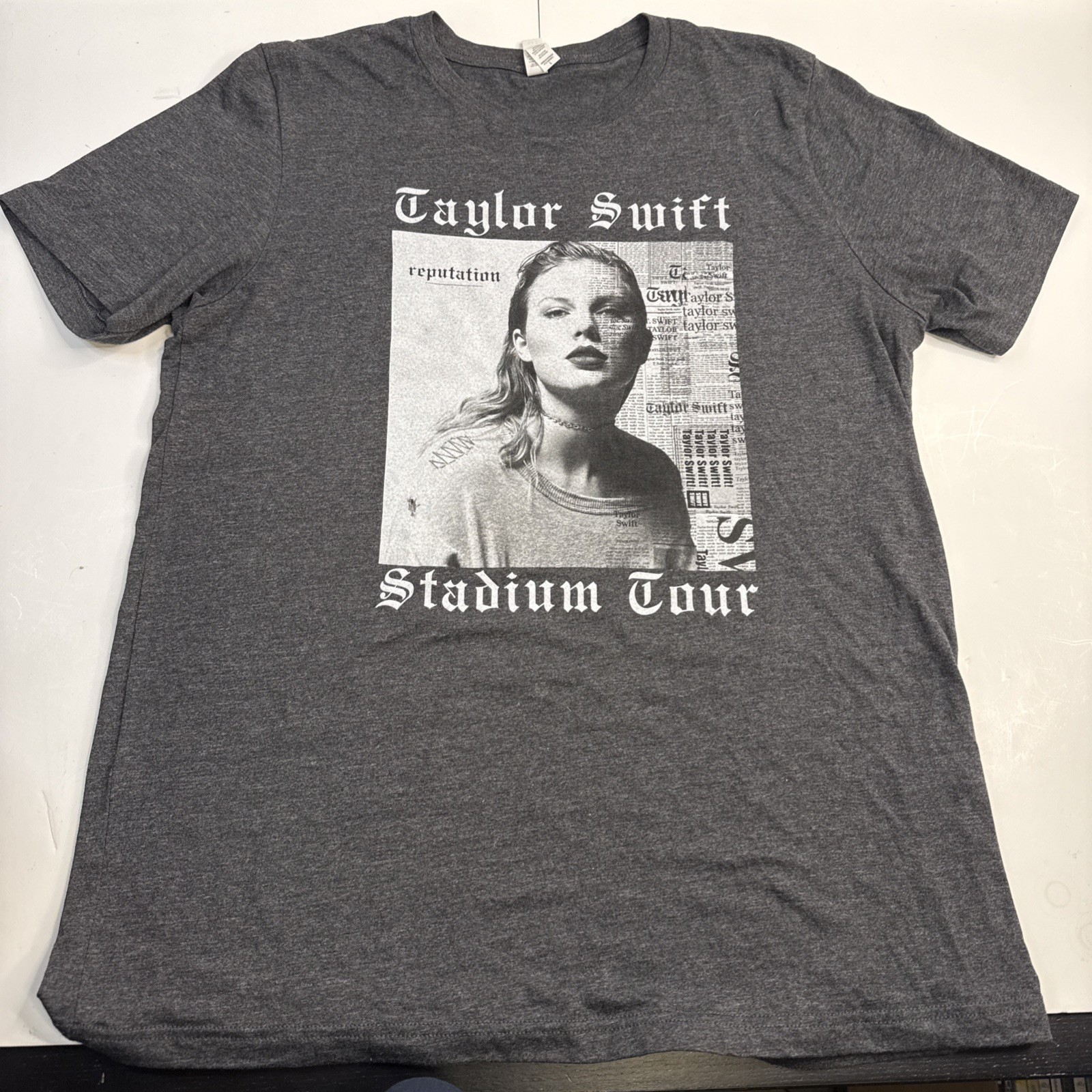 Tyalor Reputation Taylor Swift Reputation Stadium Tour T-Shirt Gray Heather Concert Merch ...