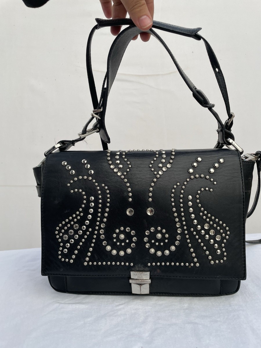 Zadig & Voltaire Optimiste + Clous Black Studded Leather Bag
