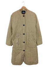 ZARA Giacca lunga Donna Giacca Taglia IT 38 crema stile casual