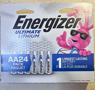 Energizer Ultimate Lithium AA Size Batteries 24-Pack 1.5V (MPN L91)