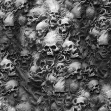 Skulls 63 - 18"x46" Hydrographic Film Hydro Dipping