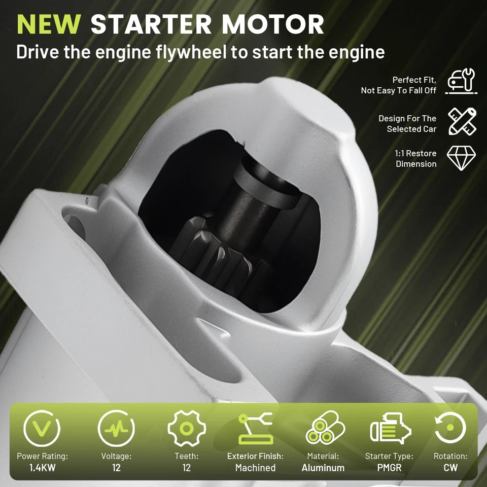 Starter For 1997-2003 Chevrolet Malibu 3.1L 2004-2005 3.5L 1999-2003 S10 2.2L - Image 4 of 4