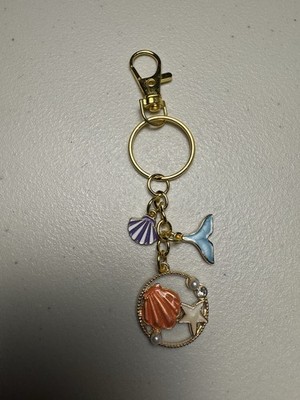 Handmade Keychain/Charm/Gold Toned/Sea/Shell/Starfish