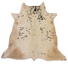 New Premium, Cow Hide, Hair Area RUG, Natural Pattern Cow Skin Brown Black White