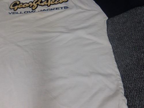 Georgia Tech Mens Shirt Extra Large white yellow jackets - Picture 6 of 15
