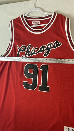 Chicago Bulls Rodman #91 Men's Mitchell &Ness HWC Jersey EUC 3XL - Picture 8 of 15