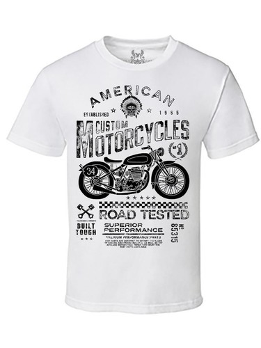 Nw Men's Printed American Custom Motorcycle Rider Hipster Funny Graphic T-Shirt - Picture 20 of 20