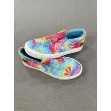Blowfish Malibu Kids Shoe Girls 1 Tie Dye Multi Color Slip On No Tie Sneaker