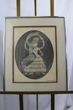 Phyllis Rash Hughes Dancers Drawing Framed Under Glass Limited Edition 63/500