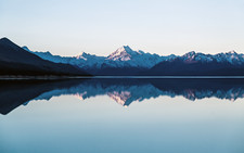 Landscape nature mountains mount cook new zealand Custom Gaming Mat Desk