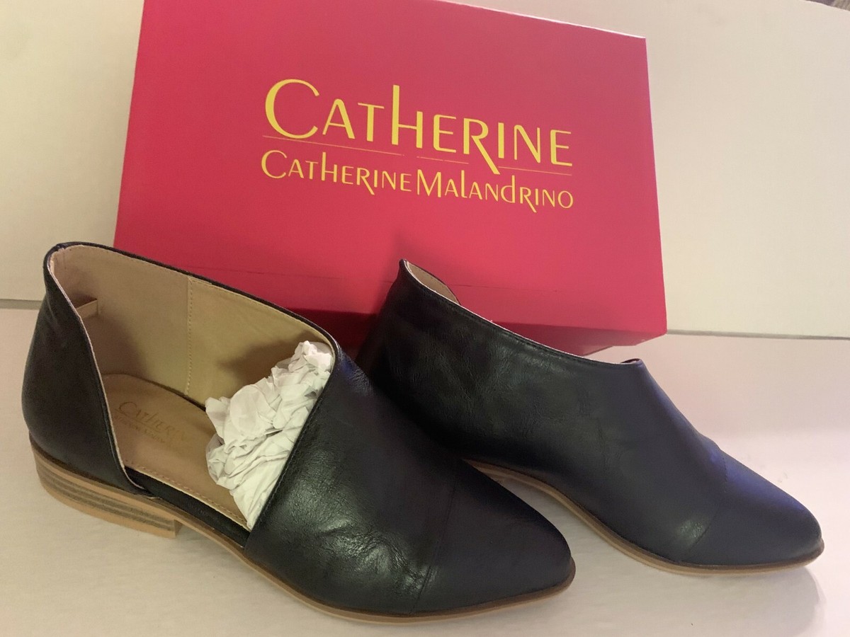 Catherine Malandrino Zwan All Vegan D'Orsay Black Flat Shoes 6 | eBay
