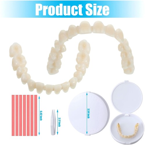 Dentures Fake Teeth DIY Kit Temporary Fake Teeth Top & Bottom Temporary Dentures - Picture 10 of 11
