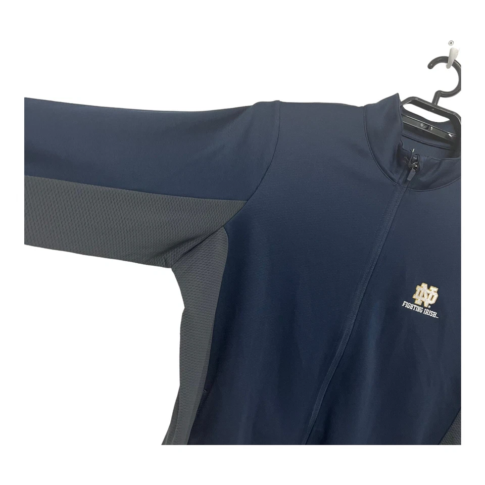 Antigua Women's Navy Blue Long Sleeve Full Zip Fighting Irish Sweatshirt Size 2X - Image 3 of 4