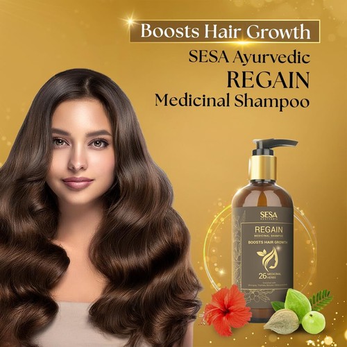 Champú para el cabello ayurvédico SESA control de caída del cabello Bhringraj y 16 hierbas SIN parabenos - Imagen 14 de 14