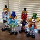 Murano Venetian Italian Vintage Hand-Blown Glass Clowns -- lot of 4