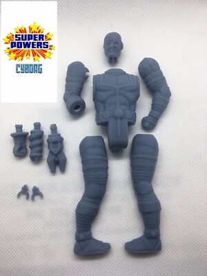 Super Powers Cyborg 3D Custom figure with attachments - Unpainted Kit