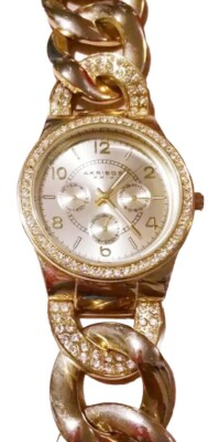 Women Akribos Watch Xxiv Ak558yg Multifunction Twist Chain  display picture 3