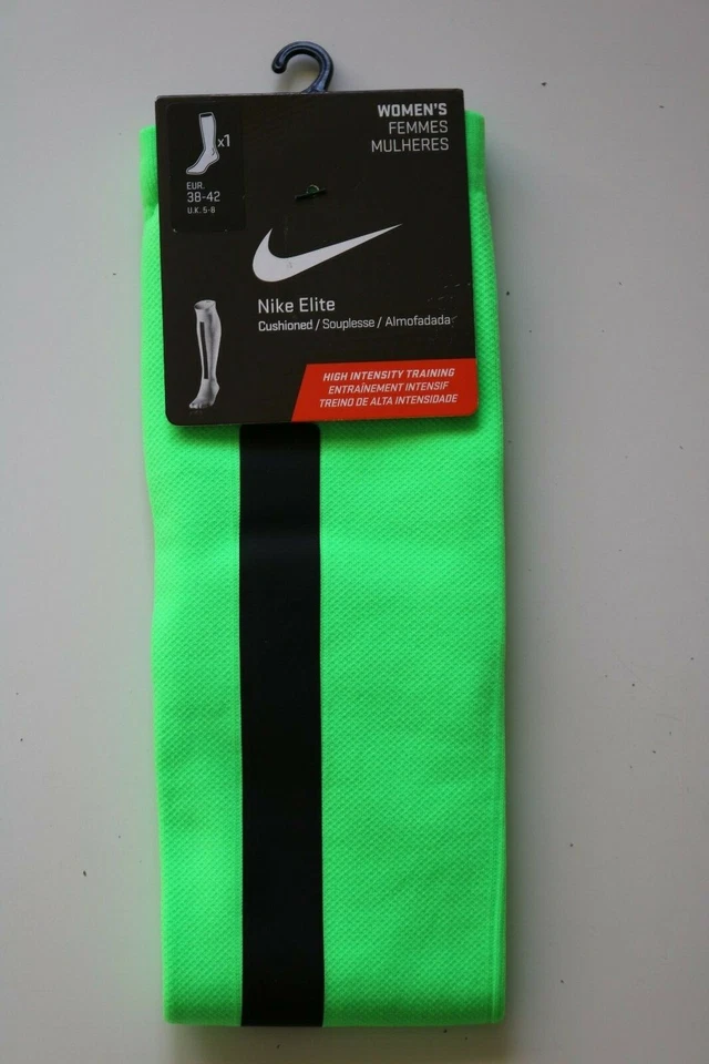 NIKE ELITE HIGH INTENSITY TRAINING OVER THE CALF SOCKS SX5144-380 WOMEN UK5-8 - Image 3 of 4