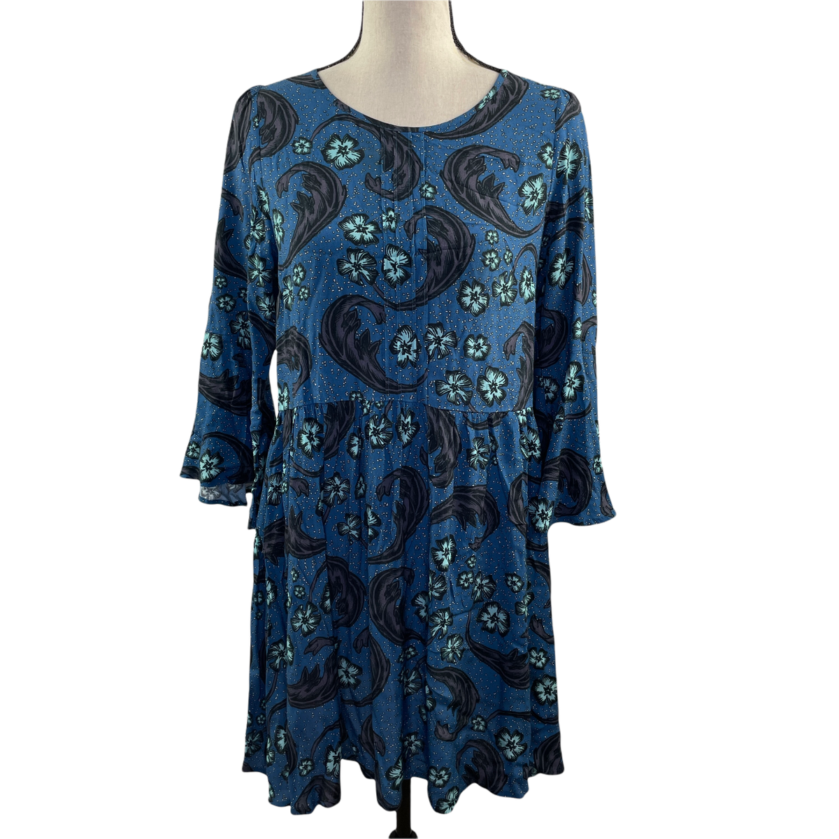 FOR LOVE & LEMONS BLUE FLORAL BELL SLEEVE MINI DRESS MEDIUM | eBay FOR LOVE & LEMONS BLUE FLORAL BELL SLEEVE MINI DRESS MEDIUM | eBay