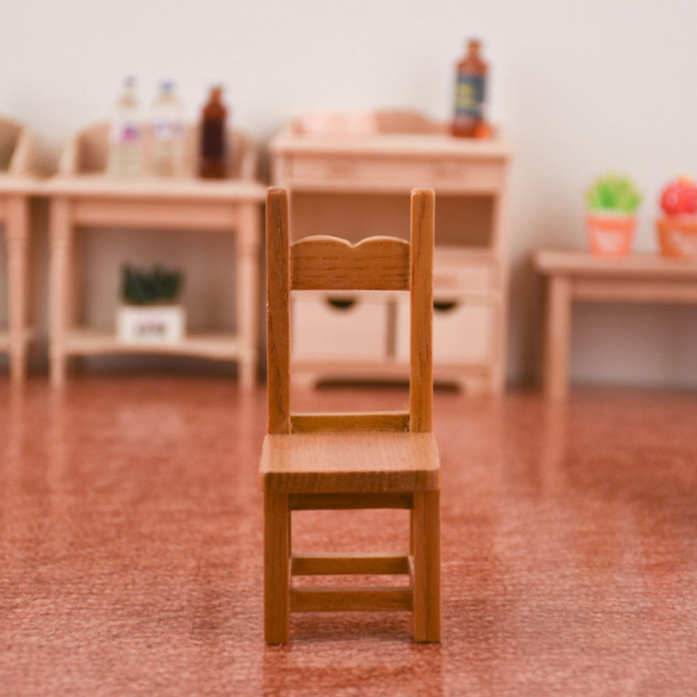 Small Wooden Furniture Miniature House Accessory Table Living Room Toy