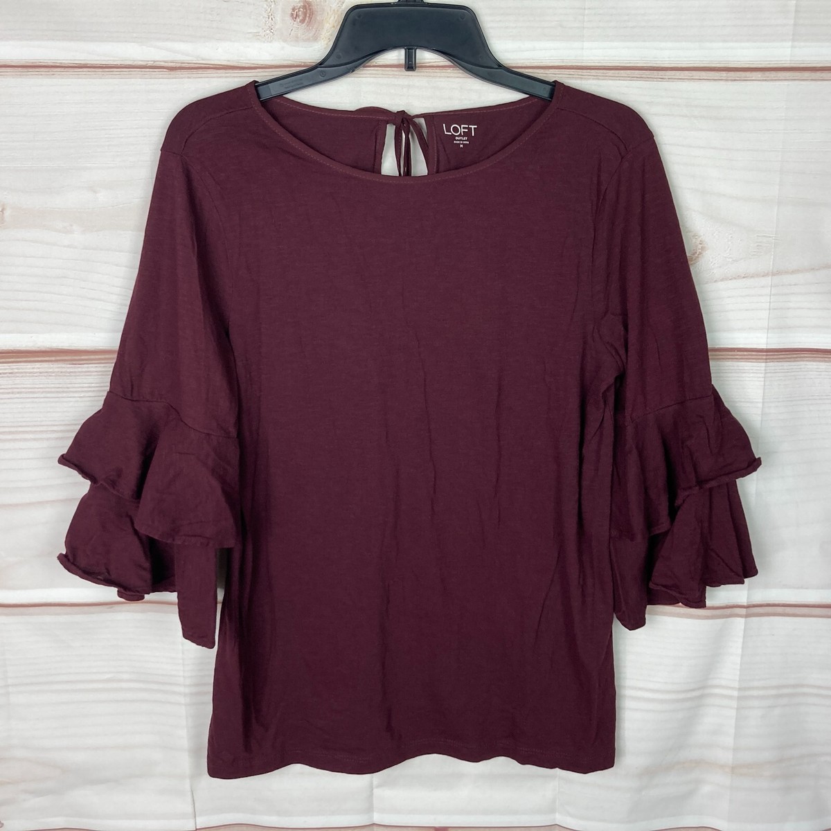loft ruffle sleeve top