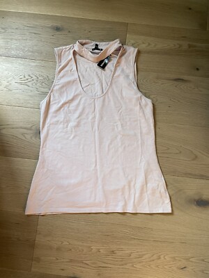 Light Pink Choker Neck Top Size L