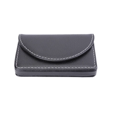 1pc detentore aziendale Simple PU Portable Business Case Case Case (Black)