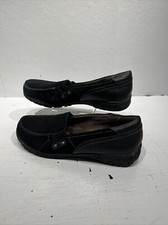 Natural Soul By Naturalizer Women's 9M Black Leather Loafer Shoes Comfort rhett