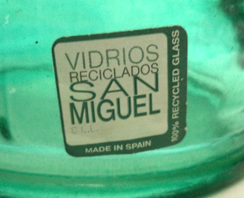 Vidrios San Miguel Spain green recycled glass Head Figurine Sculpture Art label - Picture 8 of 16