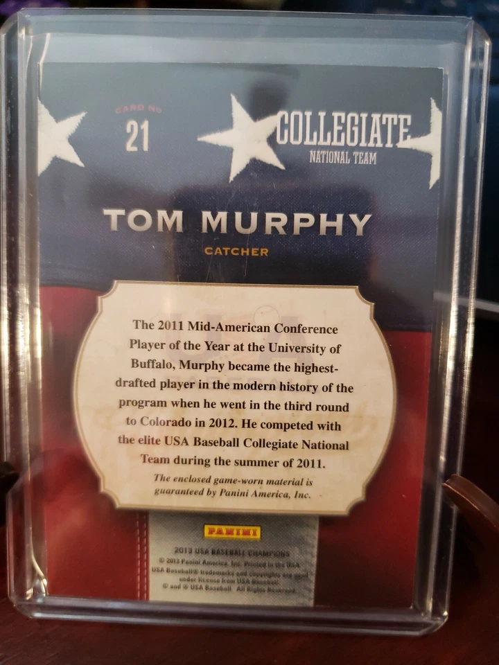 2013 USA Baseball Champions Game Gear Jerseys #21 Tom Murphy - Image 3 of 3